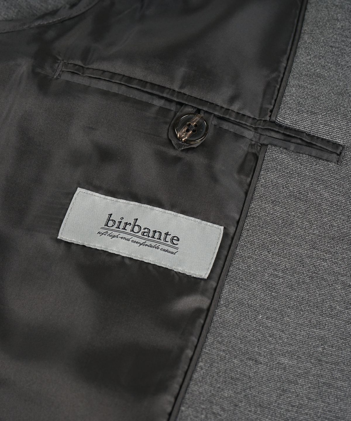 비르반테(BIRBANTE) 컴포트 스트레치 셋업 블레이저 자켓 - 차콜