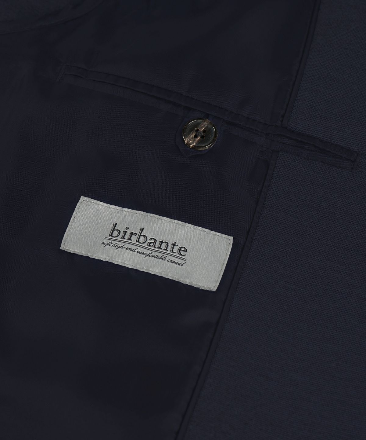 비르반테(BIRBANTE) 컴포트 스트레치 셋업 블레이저 자켓 - 다크 네이비