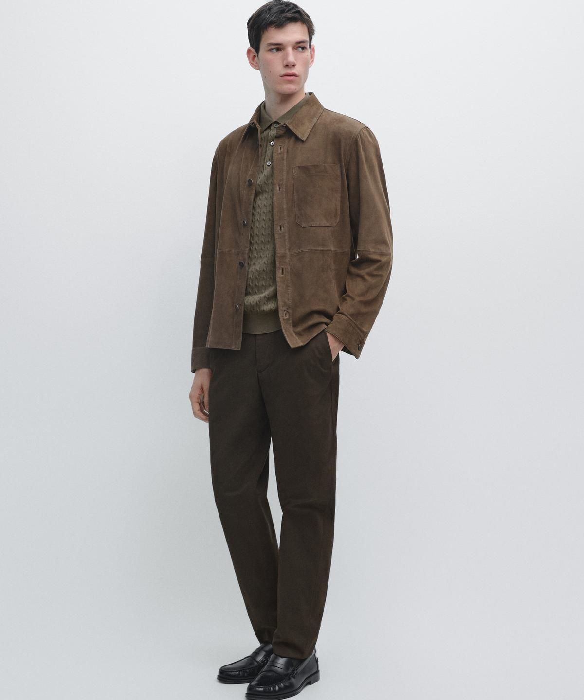 마시모두띠(MASSIMO DUTTI) 코튼 슬림핏 팬츠