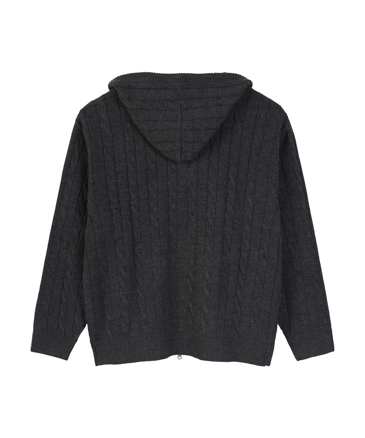 아웃도어 프로덕츠(OUTDOOR PRODUCTS) CABLE KNIT ZIP-UP HOODIE (CHARCOAL)