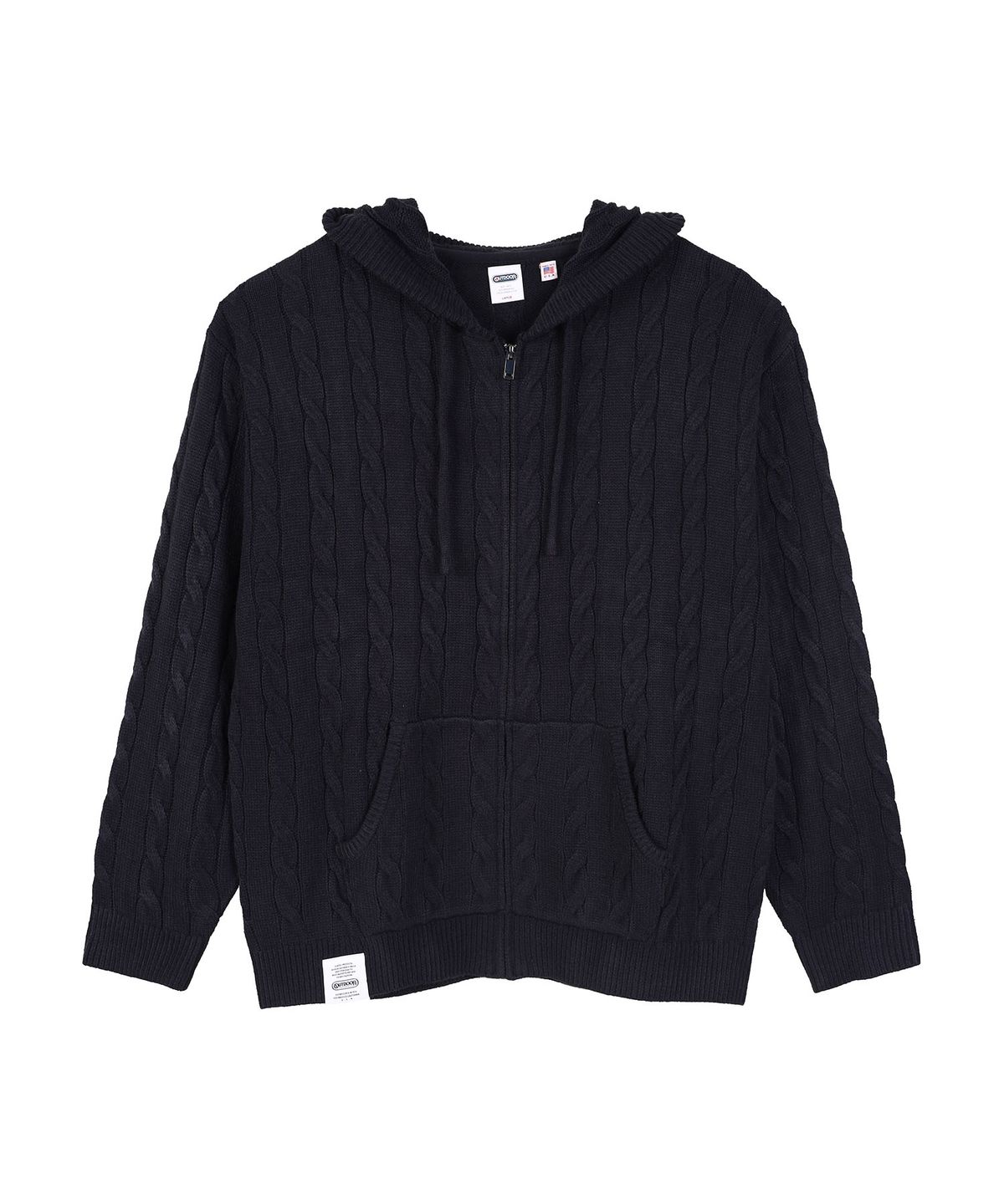 아웃도어 프로덕츠(OUTDOOR PRODUCTS) CABLE KNIT ZIP-UP HOODIE (NAVY)