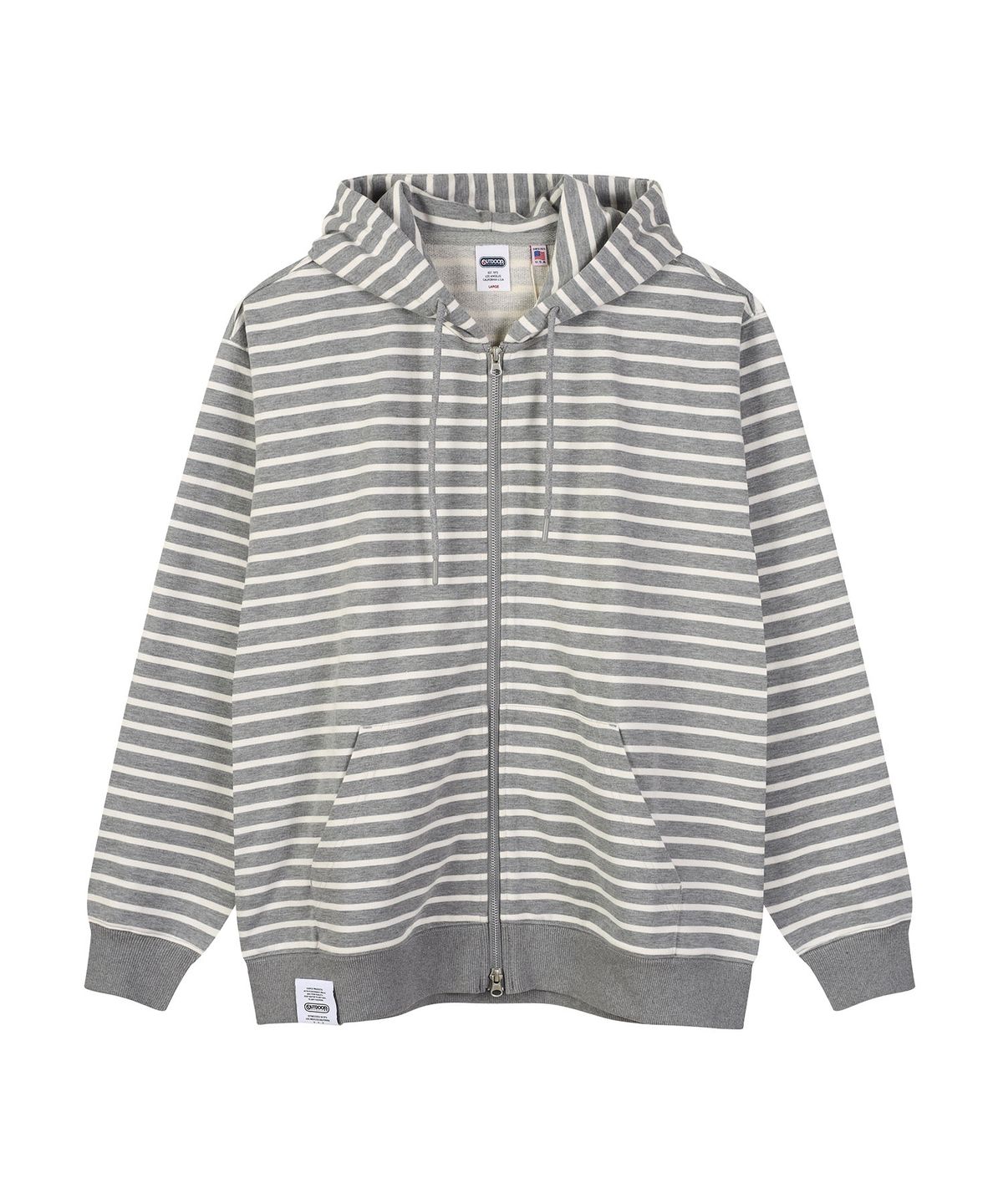 아웃도어 프로덕츠(OUTDOOR PRODUCTS) STRIPE ZIP-UP HOODIE (MELANGE)