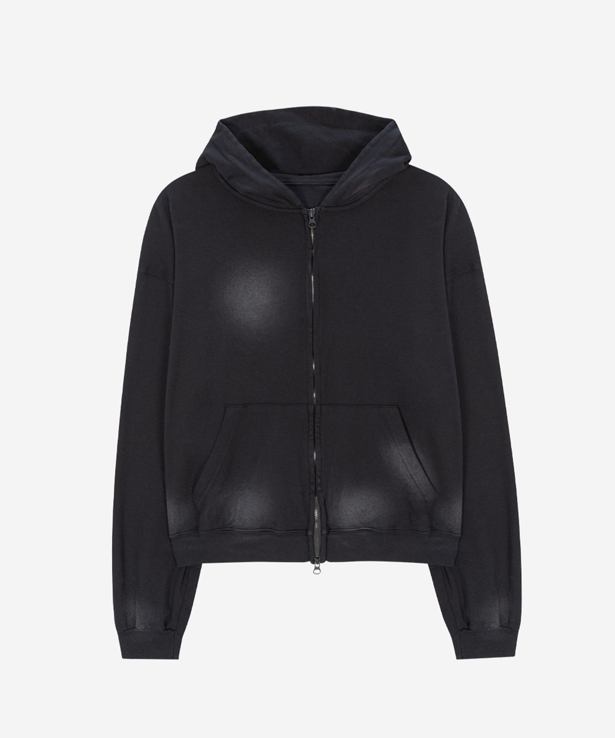 런던파퓸스 아카이브(LONDON PARFUMS ARCHIVE) SULFUR WASHED HOODIE ZIP-UP BLACK
