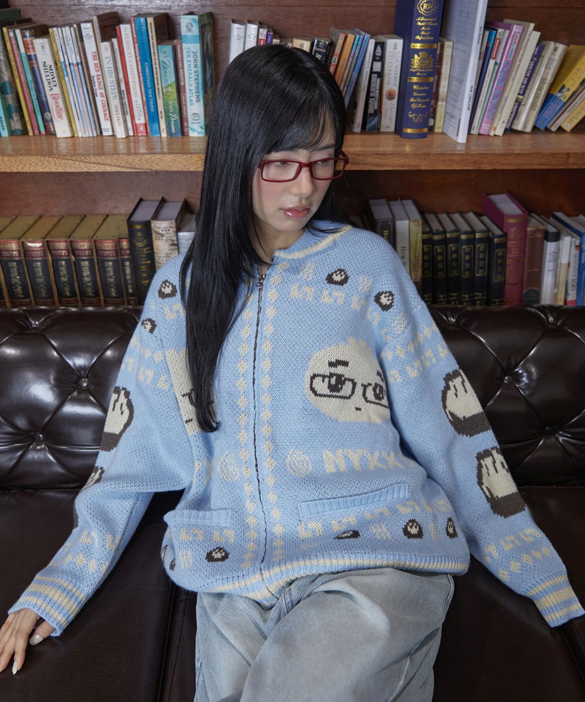 엔와이엑스엑스(NYXX) NYGD COWICHAN CARDIGAN LIGHT BLUE