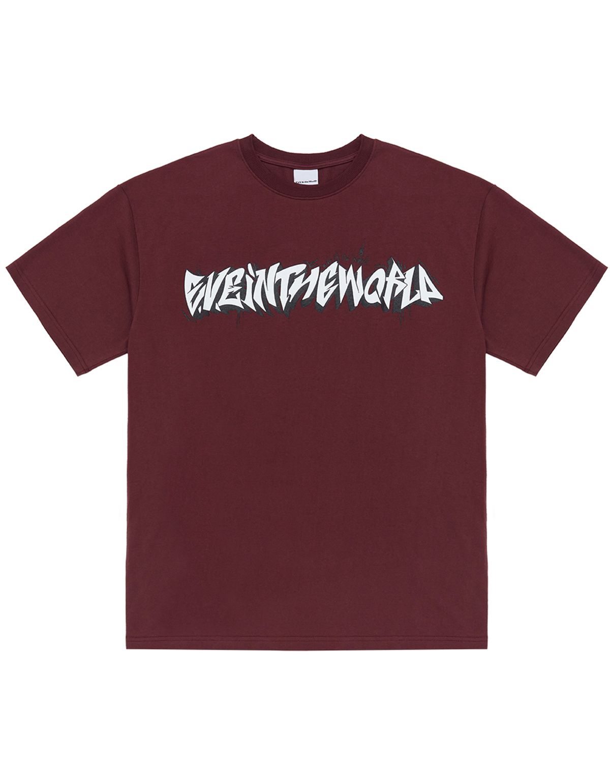 이브인더월드(EVEINTHEWORLD) DEFY-GRAFF T-SHIRT BURGUNDY