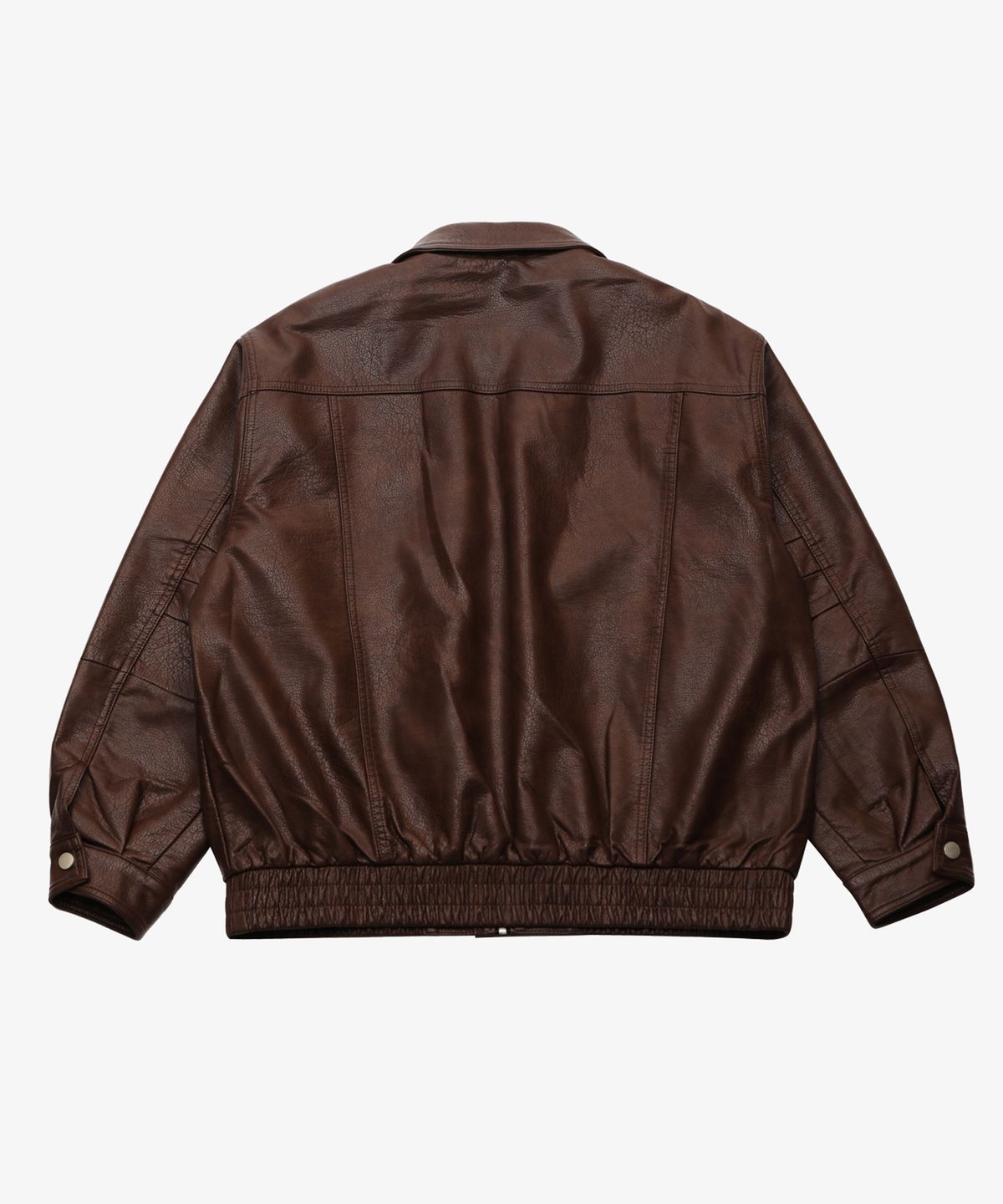 골든선샤인(GOLDEN SUNSHINE) Vintage leather collar bomber jacket_Brown