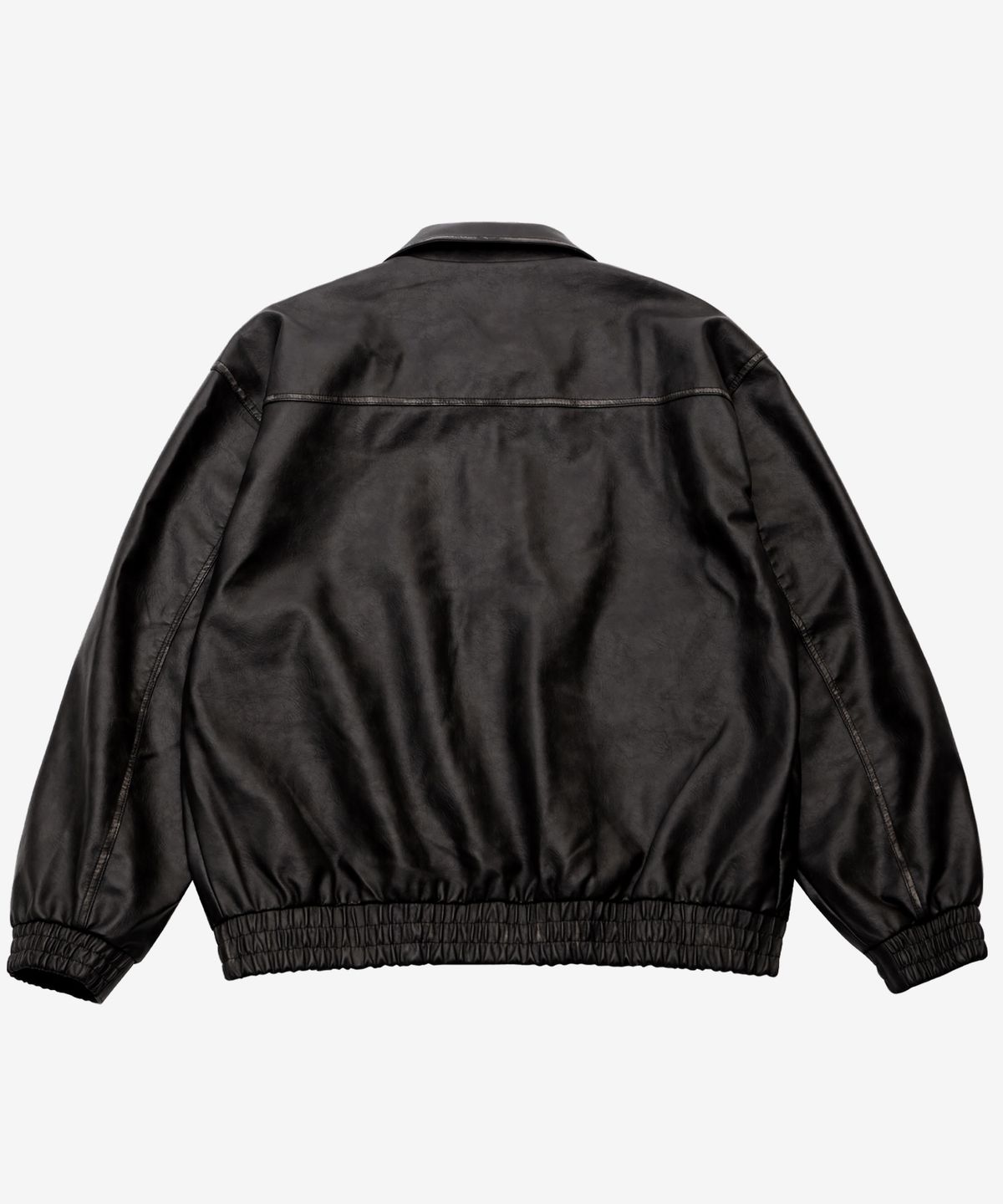 골든선샤인(GOLDEN SUNSHINE) Washed leather bomber jacket_Black