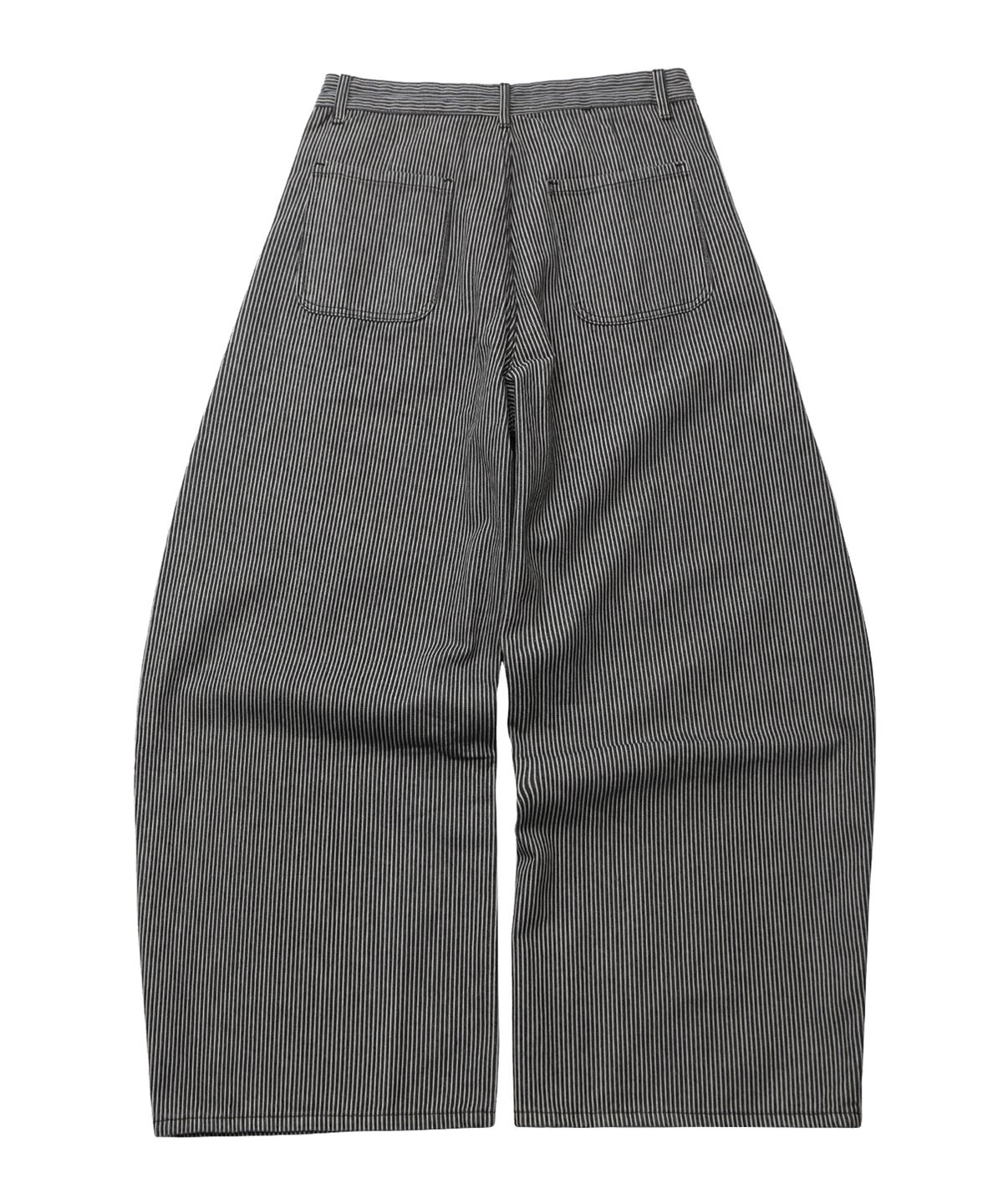 골든선샤인(GOLDEN SUNSHINE) Stripe curved denim wide pants_Black