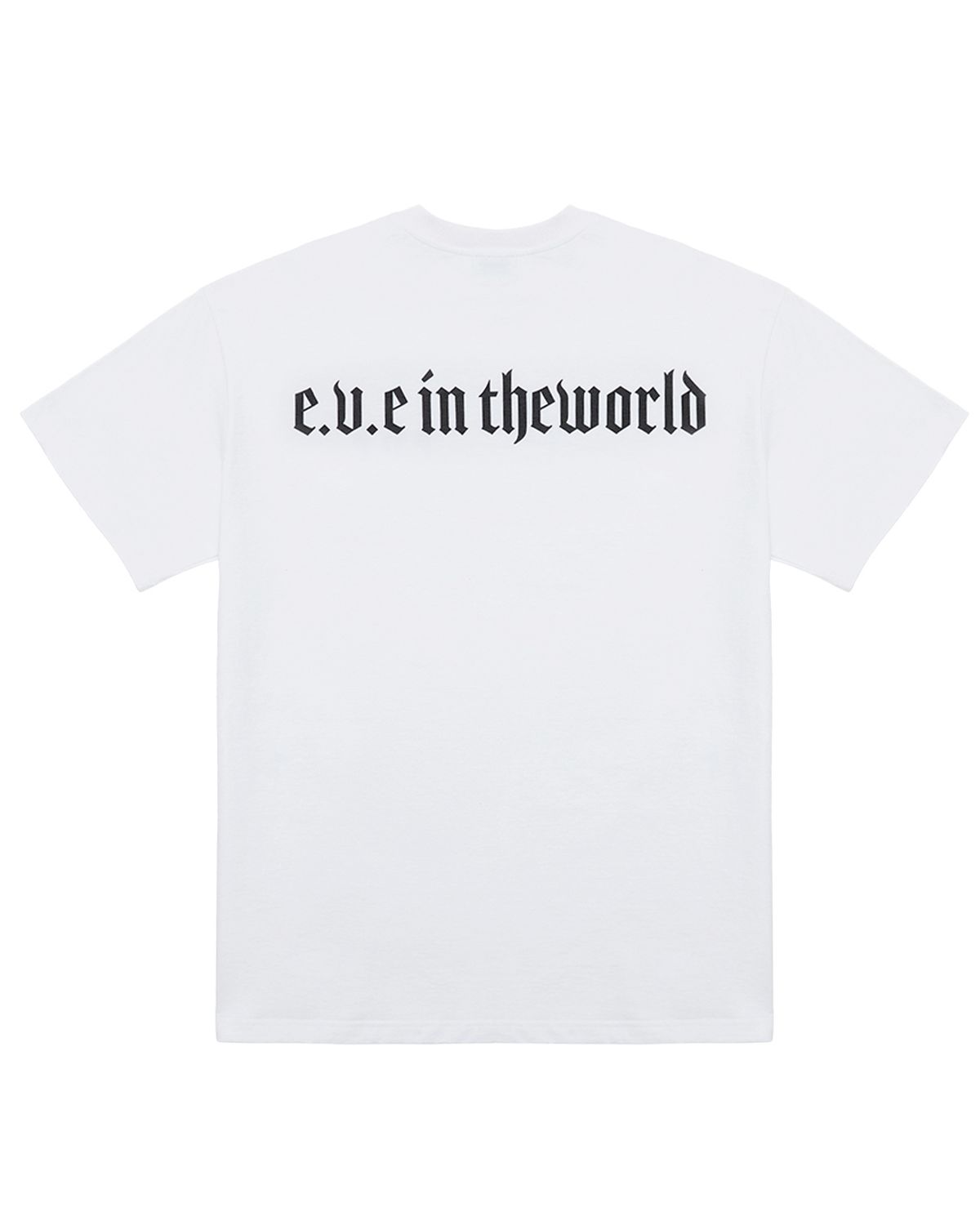 이브인더월드(EVEINTHEWORLD) BURN LOGO T-SHIRT WHITE