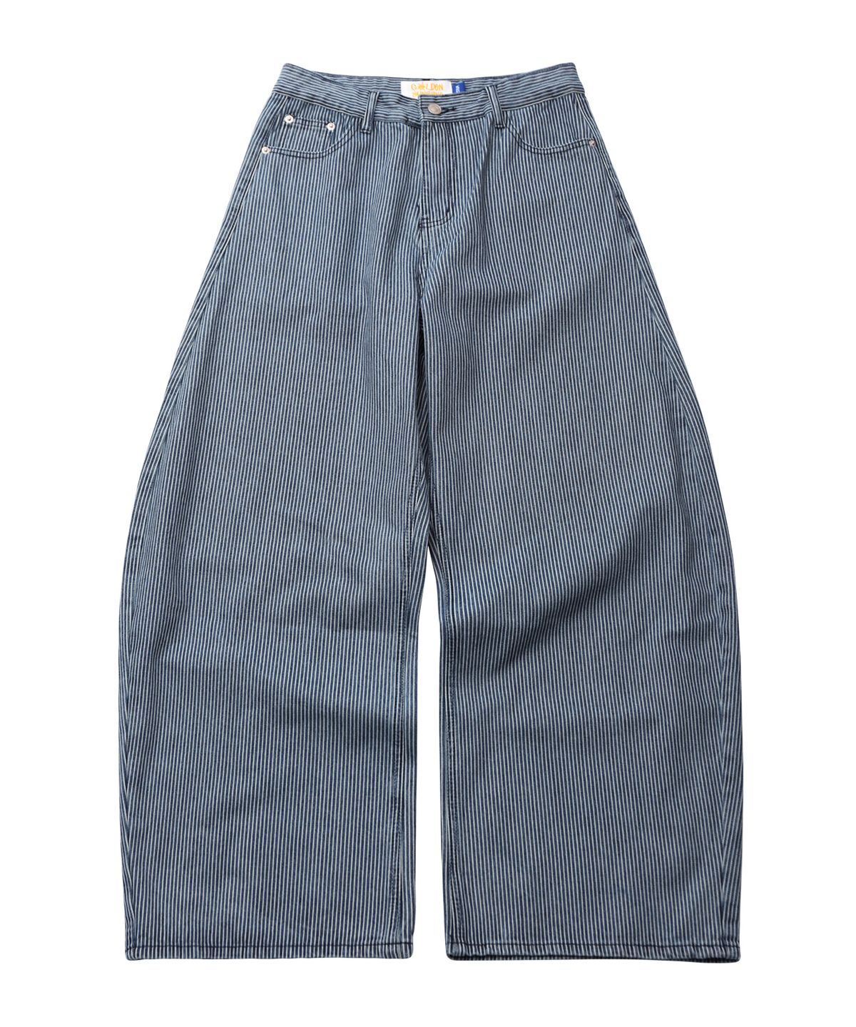 골든선샤인(GOLDEN SUNSHINE) Stripe curved denim wide pants_Blue