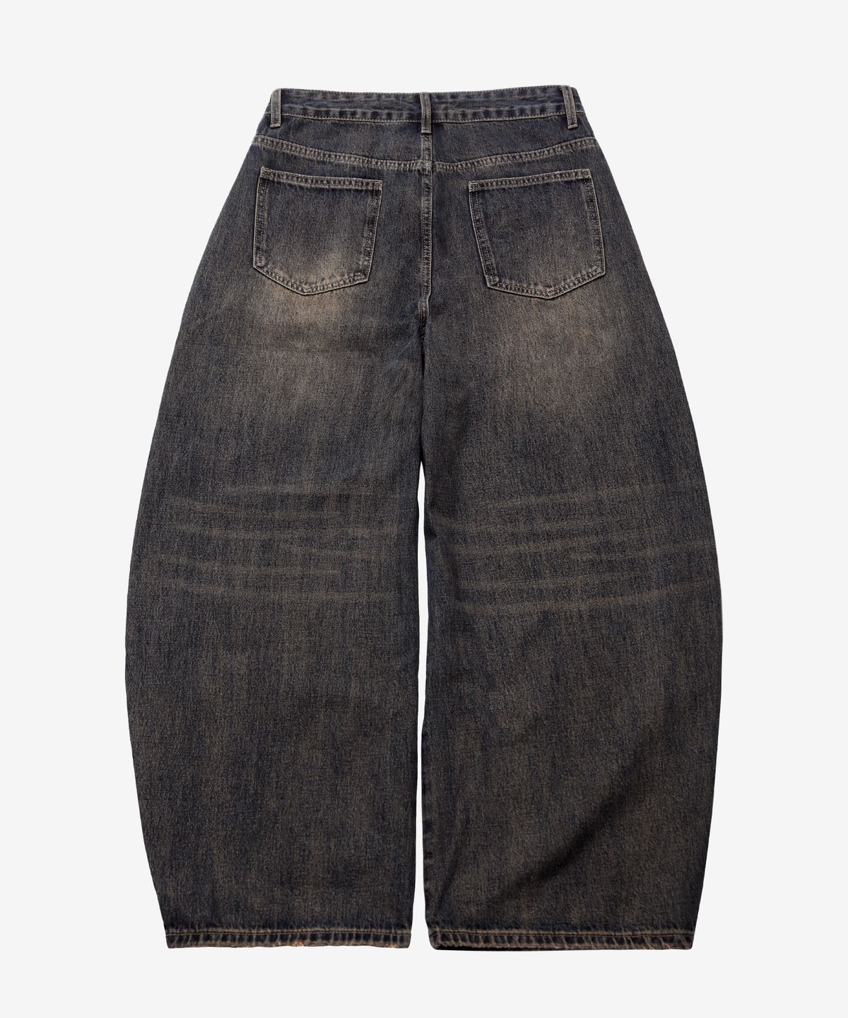 골든선샤인(GOLDEN SUNSHINE) Curved brush denim wide pants_Blue
