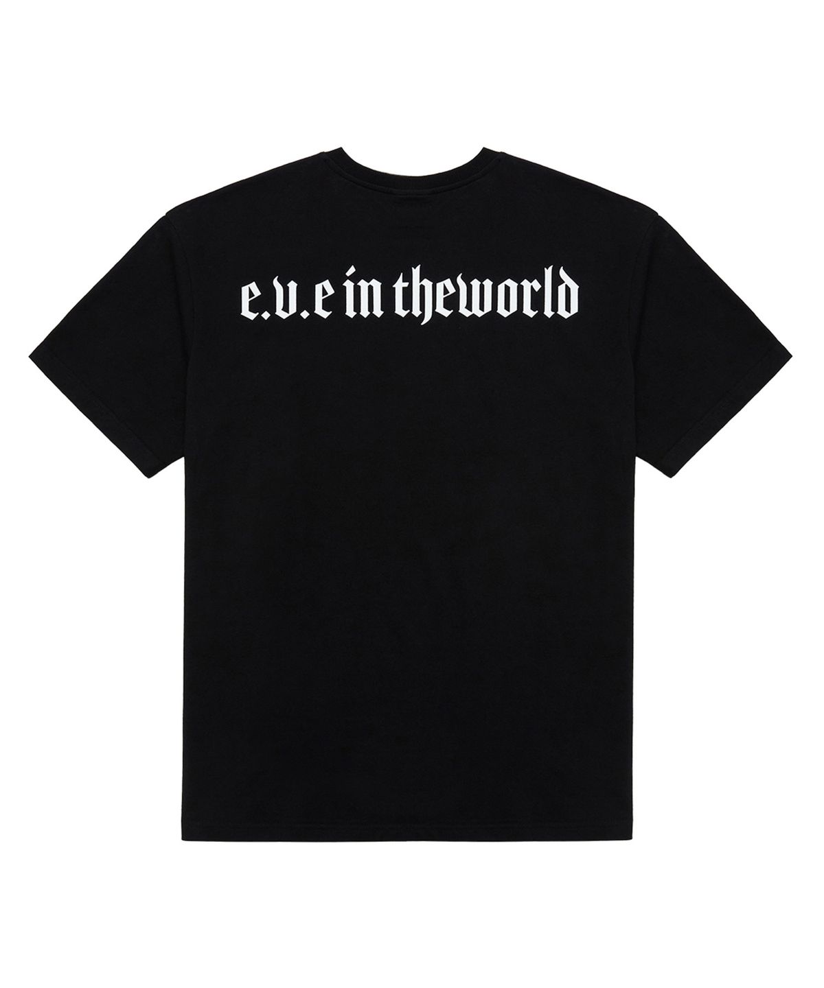 이브인더월드(EVEINTHEWORLD) BURN LOGO T-SHIRT BLACK