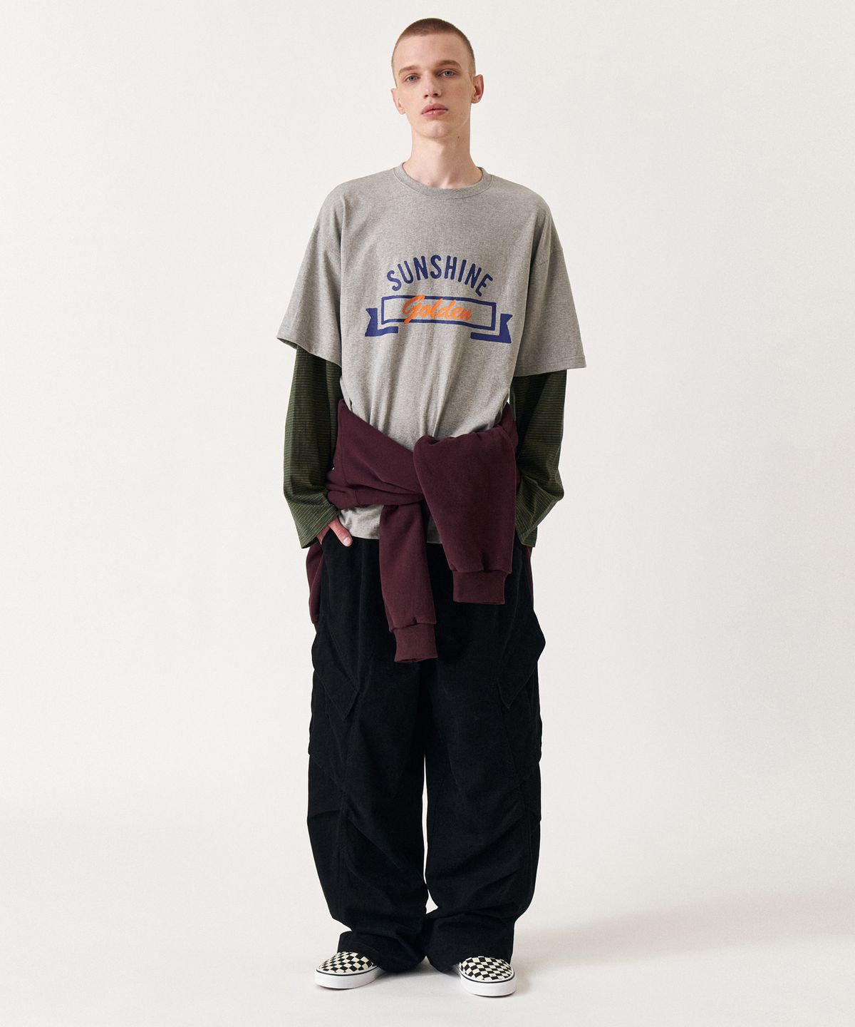 골든선샤인(GOLDEN SUNSHINE) Washed cargo pants_Black