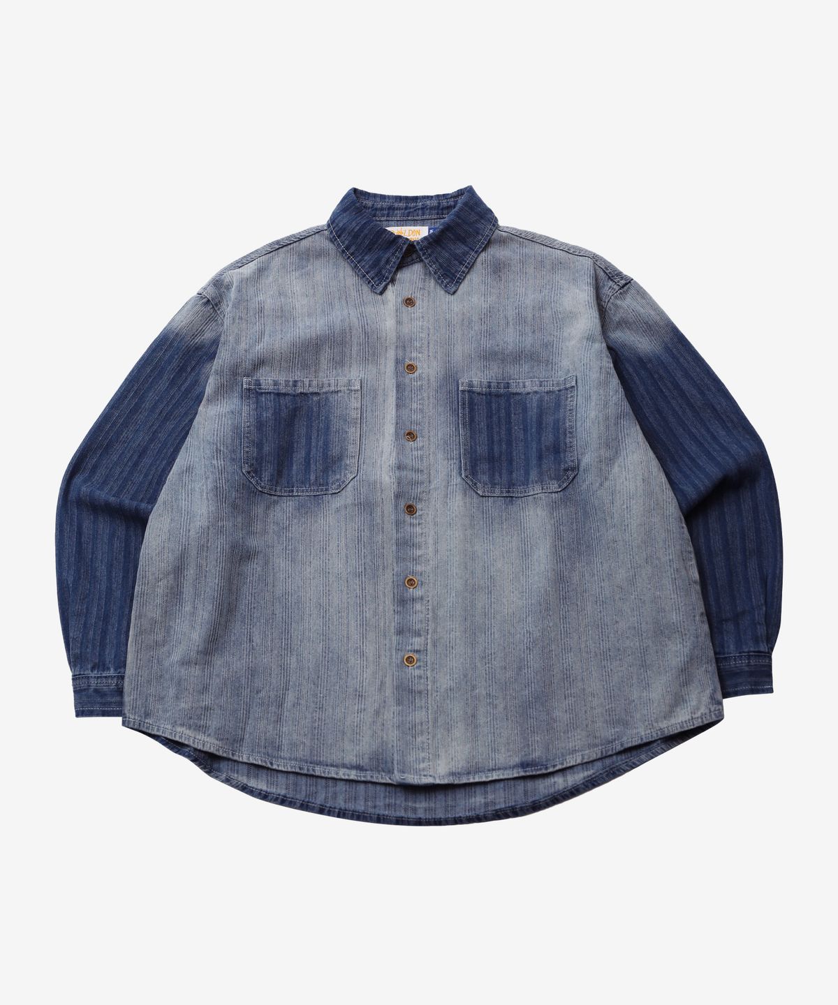 골든선샤인(GOLDEN SUNSHINE) Vintage brushed denim over shirts_Blue