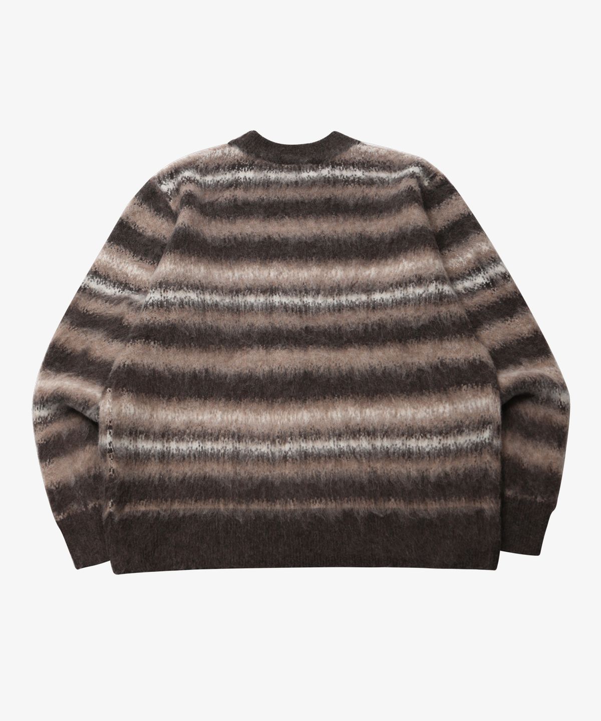 골든선샤인(GOLDEN SUNSHINE) Wool stripe boucle knit_Brown