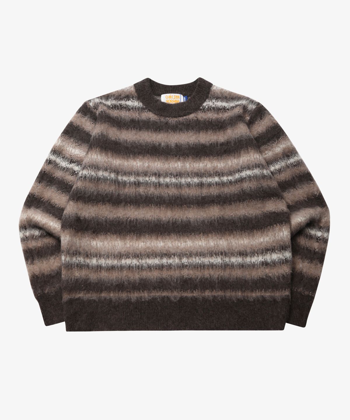 골든선샤인(GOLDEN SUNSHINE) Wool stripe boucle knit_Brown