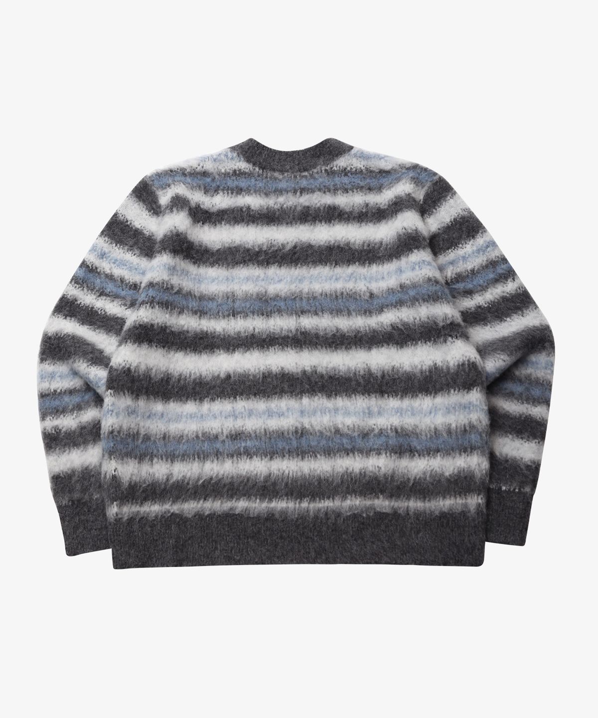 골든선샤인(GOLDEN SUNSHINE) Wool stripe boucle knit_Grey