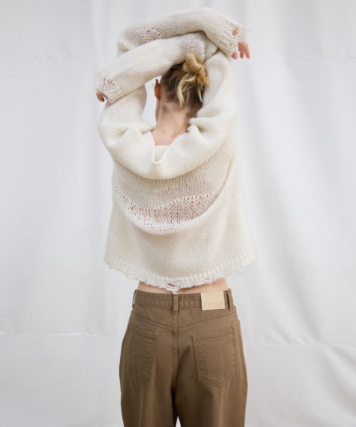 르바(LEVAR) Overdyed Wide Denim - Sugar Brown