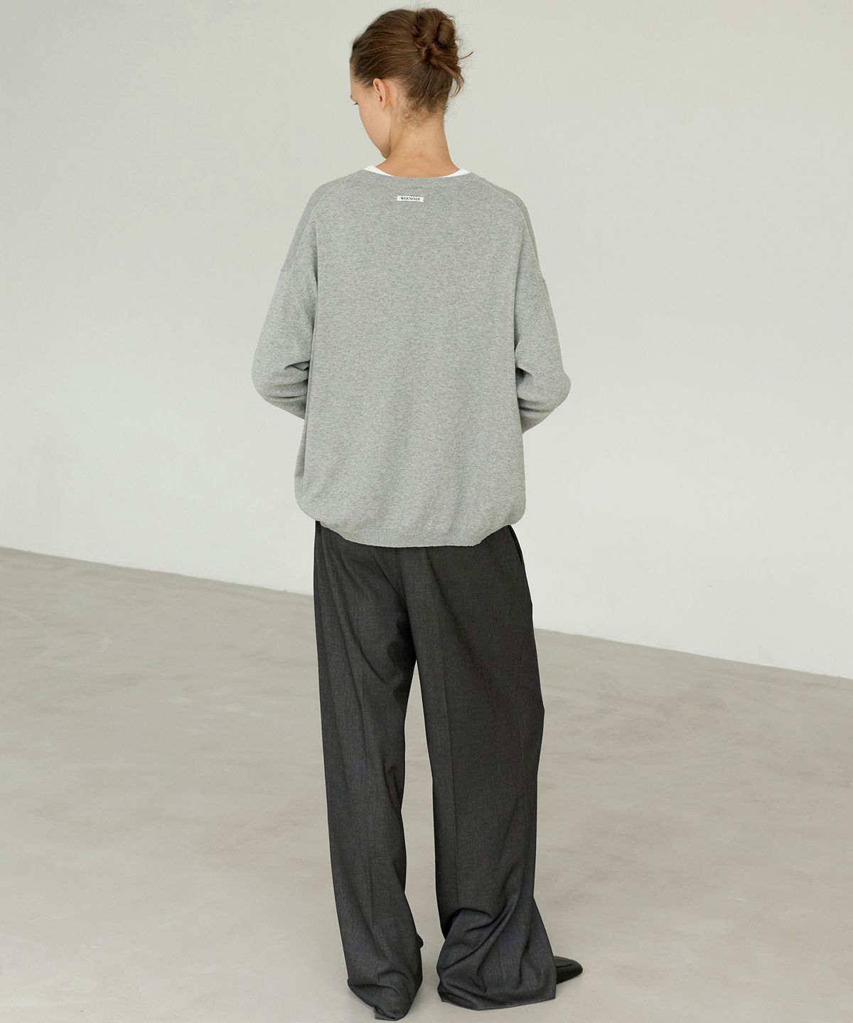 르바(LEVAR) Whenever Wide Slacks - Charcoal