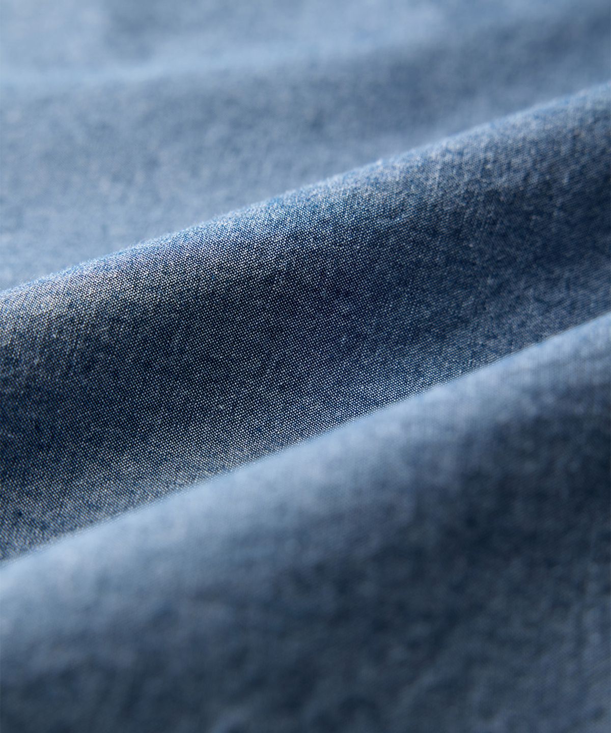 건지 울른스(Guernsey Woollens) 샴브레이 워크 셔츠 5.5oz - 블루