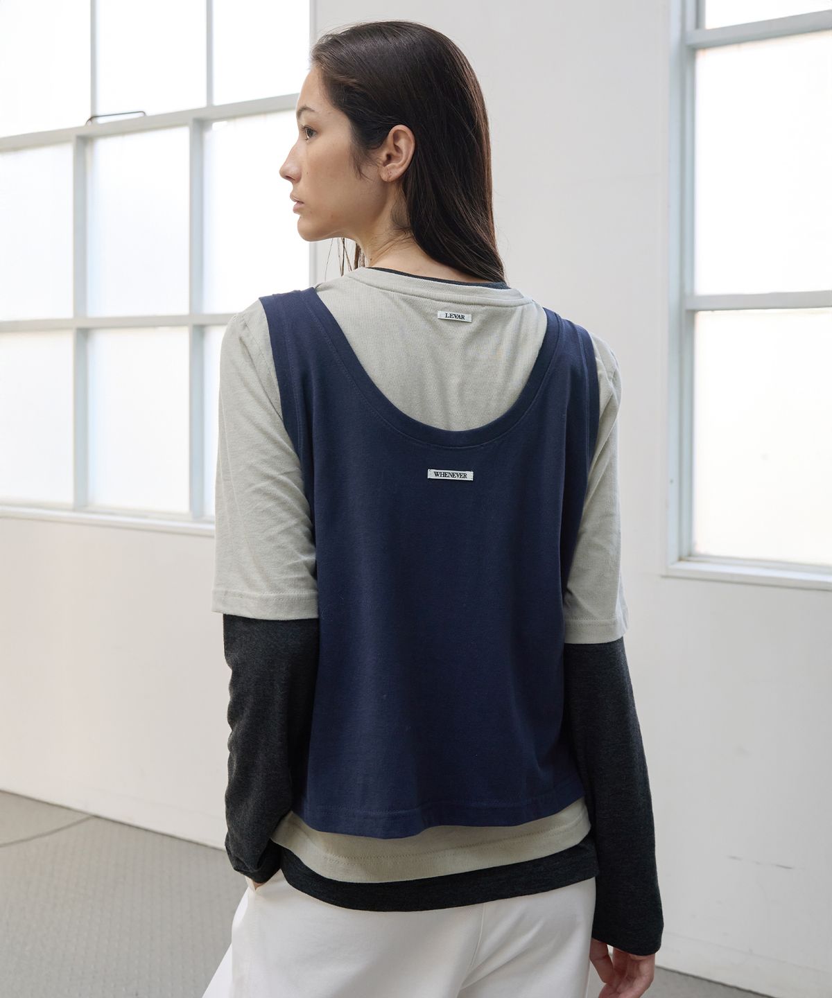 르바(LEVAR) 3-way Overlayer T-Shirt Pack - Navy