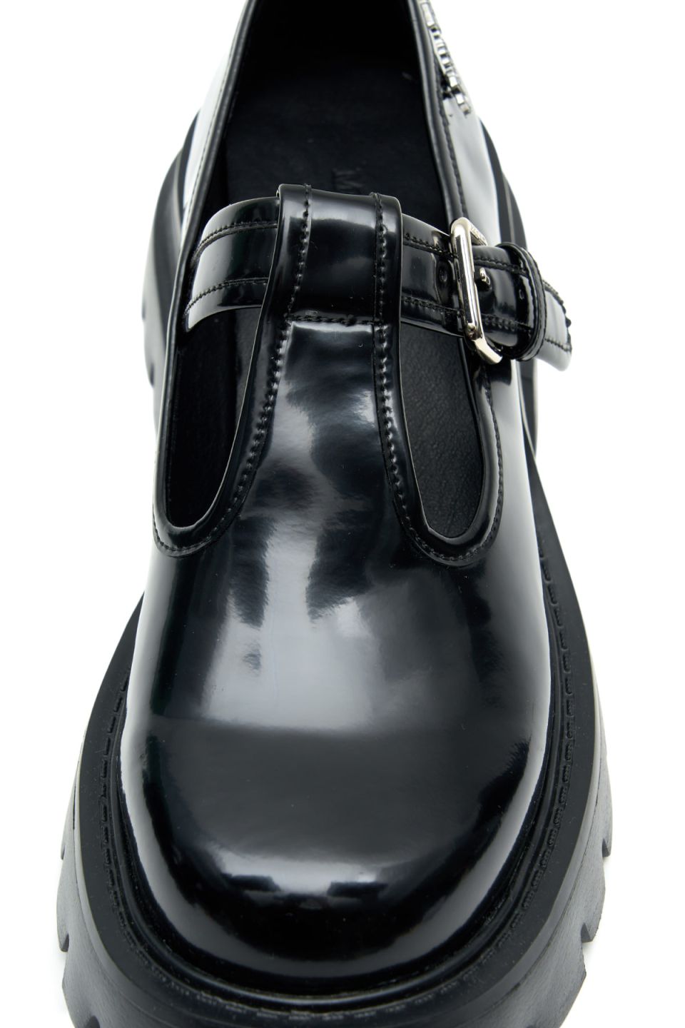 MUSINSA公式 | MATIN KIM MATIN T-STRAP CHUNKY LOAFER IN BLACK