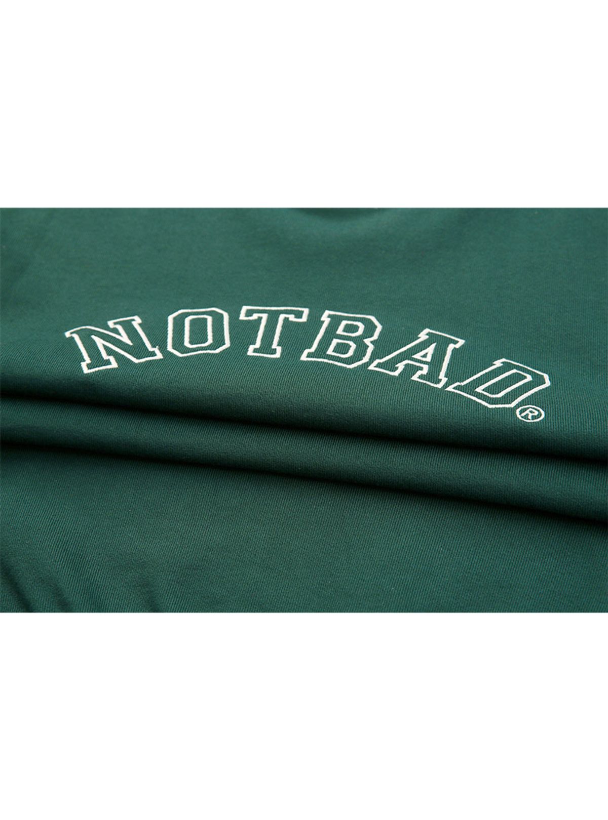 낫배드코리아(NOTBAD KOREA) 컬러 자수 자수 맨투맨 - Green