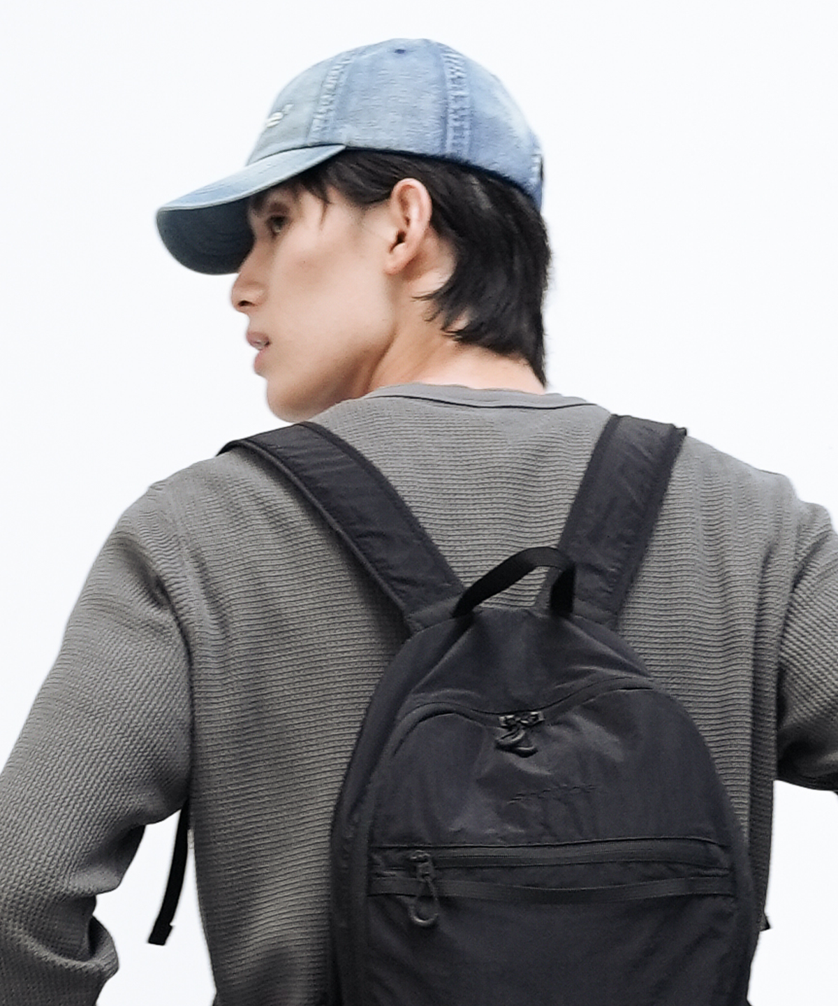 스쿠프(SCOUPE) 로고 빈티지 데님 볼캡_라이트블루