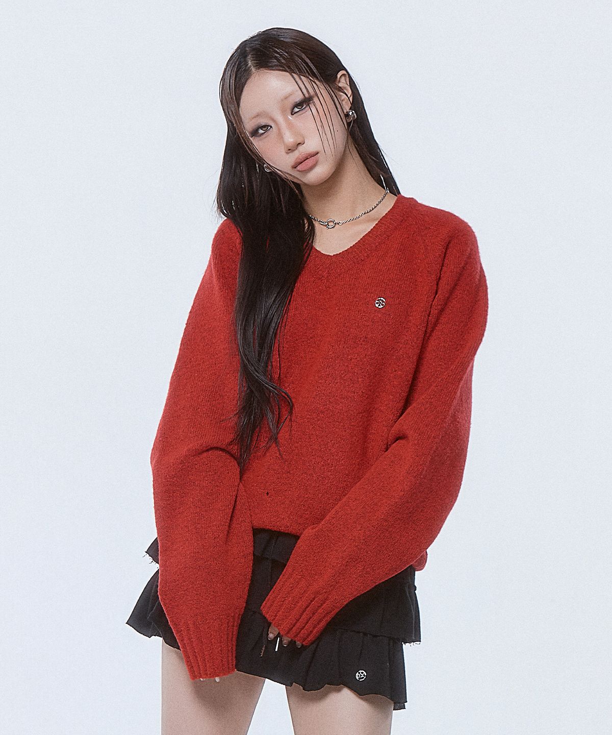 디오스피스(DAUSPICE) (DUC) Raglan Knit Red
