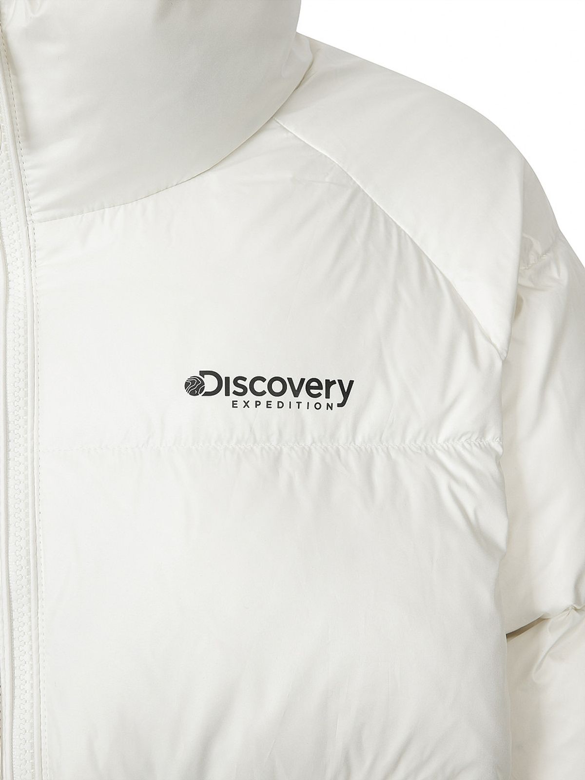 디스커버리 익스페디션(DISCOVERY EXPEDITION) 여성 올리브 글로우 다운 숏패딩 (N/CREAM)