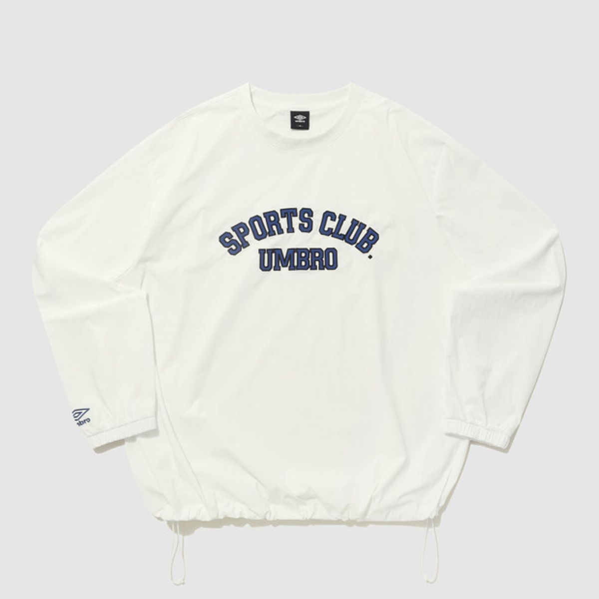 엄브로(UMBRO) 아치 레터링 자수 피스테 아이보리(UQ321CWT90)