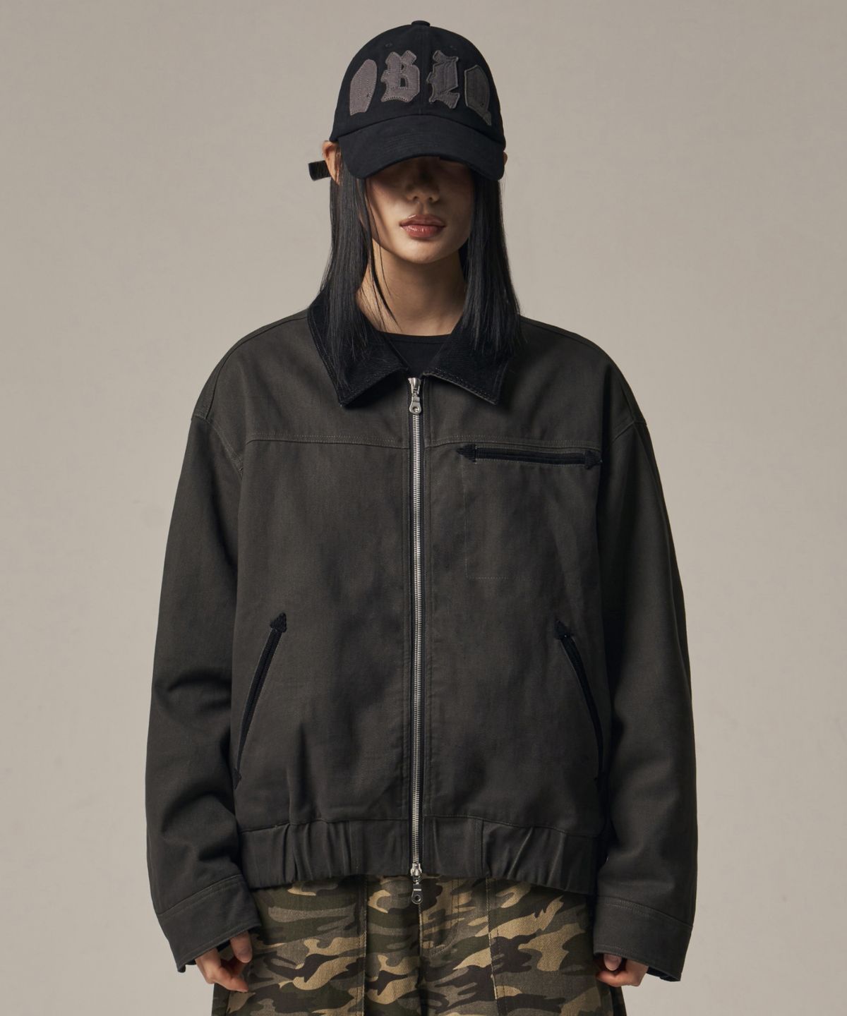 아이돈워너셀(IDWS) Hatch Work Jumper Charcoal