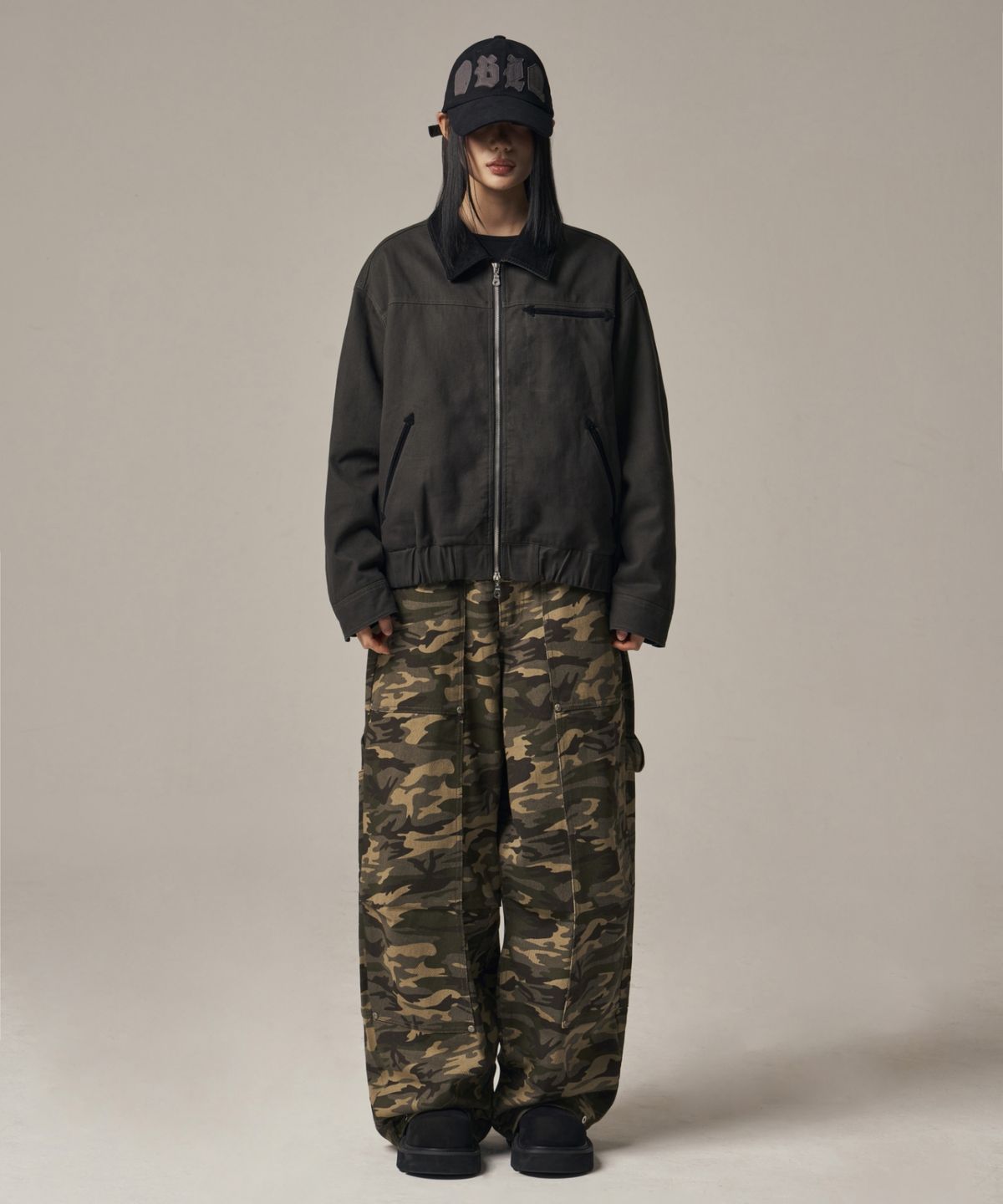 아이돈워너셀(IDWS) Hatch Work Jumper Charcoal