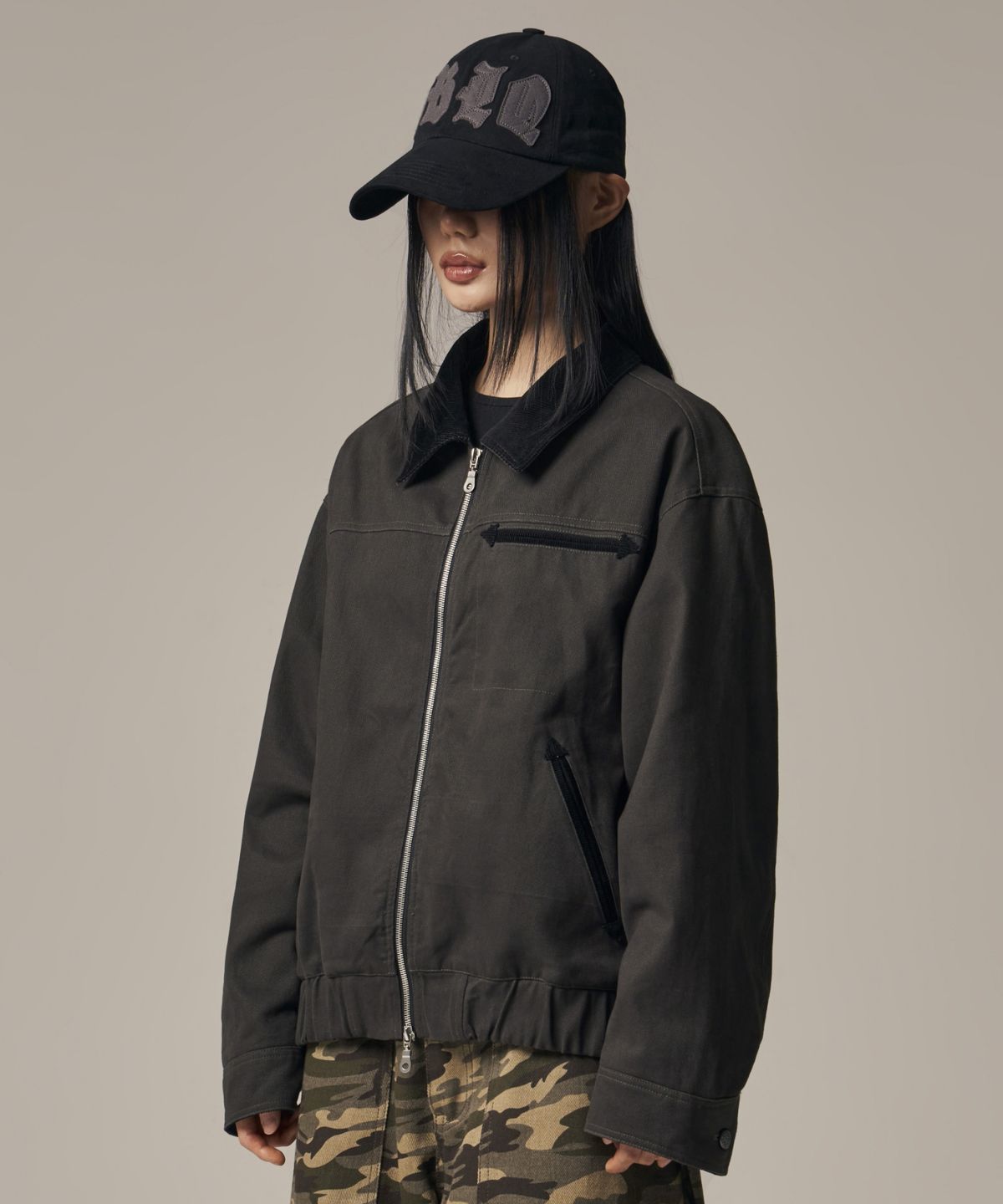 아이돈워너셀(IDWS) Hatch Work Jumper Charcoal