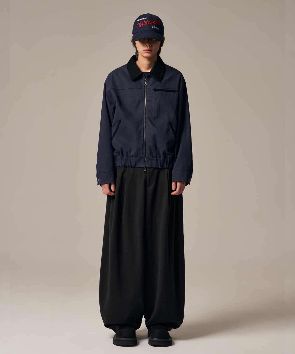 아이돈워너셀(IDWS) Hatch Work Jumper Navy