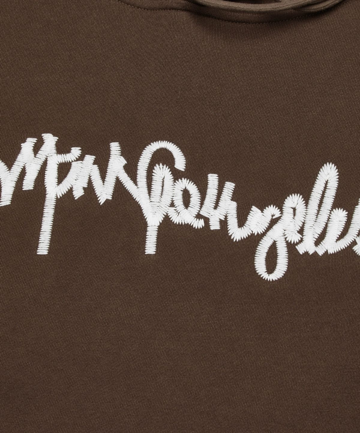 마크곤잘레스(MARK GONZALES) 사인로고 지그재그 자수 스웨트 후디 - D/BROWN