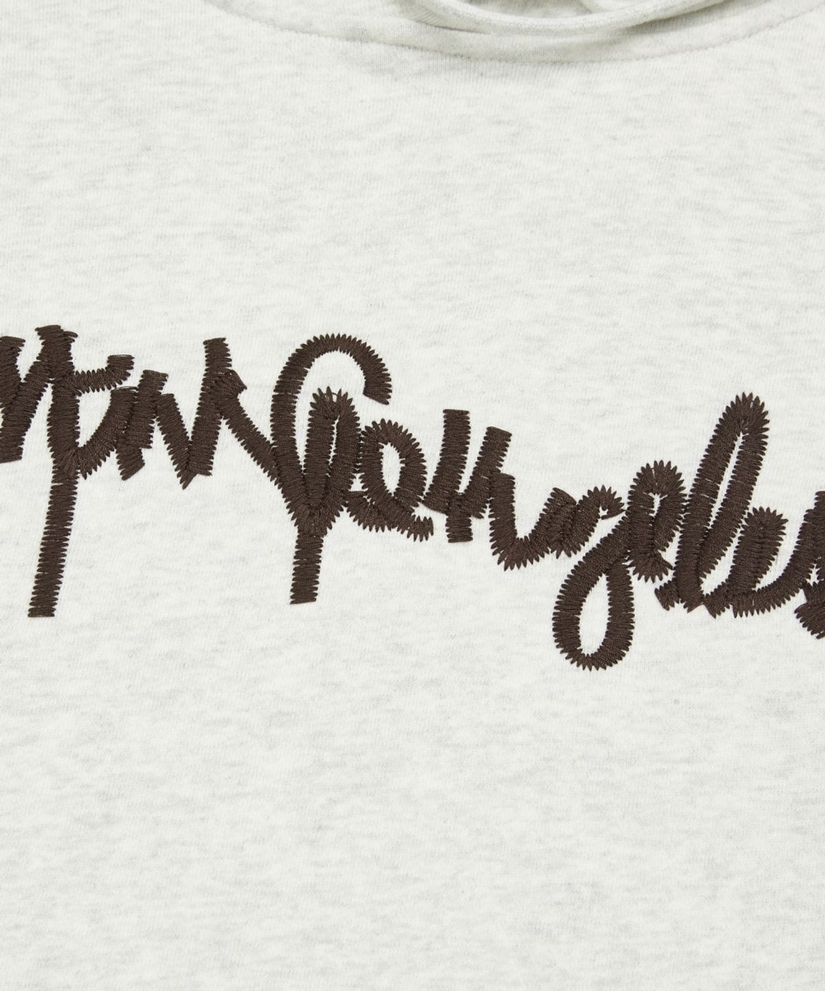 마크곤잘레스(MARK GONZALES) 사인로고 지그재그 자수 스웨트 후디 - M/OATMEAL