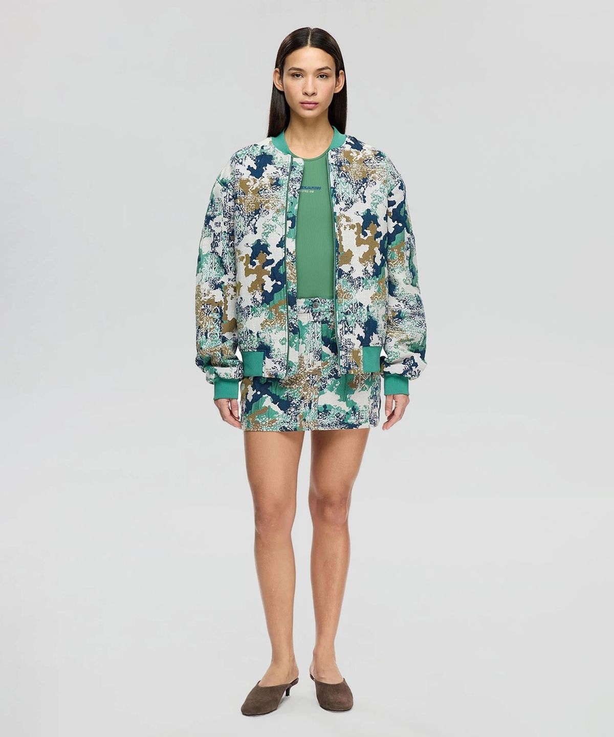 레 벤자민(LES BENJAMINS) (W) 스커트 002 카모 카페트 SKIRT 002 CAMO CARPET