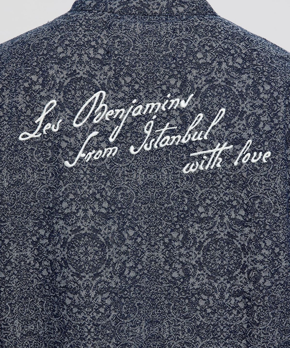 레 벤자민(LES BENJAMINS) (W) 데님 트랙탑 004 카페트 올오버 인디고 DENIM TRACK TOP 004 CARPET ALLOVER INDIGO