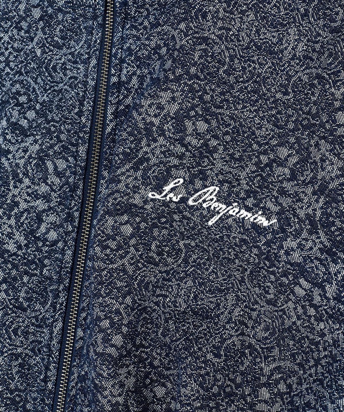레 벤자민(LES BENJAMINS) (W) 데님 트랙탑 004 카페트 올오버 인디고 DENIM TRACK TOP 004 CARPET ALLOVER INDIGO
