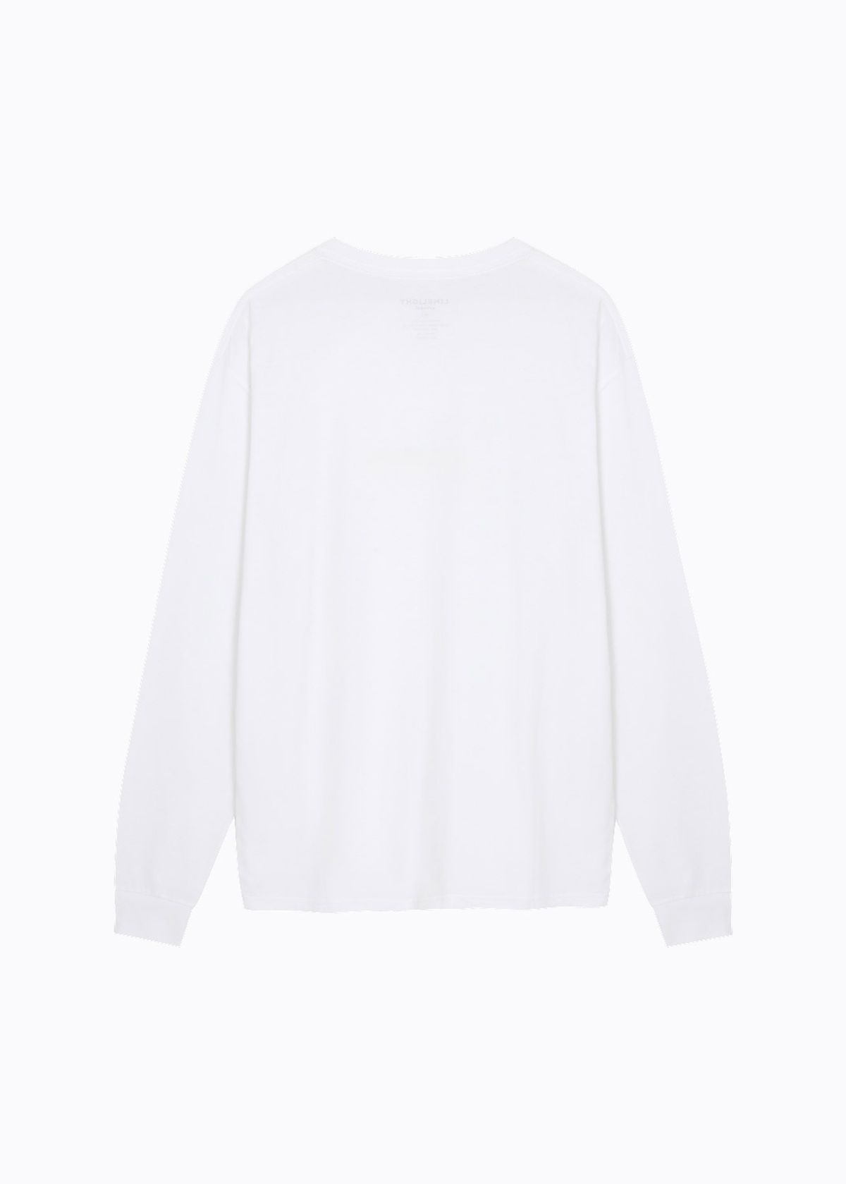 라임라잇 어패럴(LIMELIGHT APPAREL) 애슬릿 로고 롱 슬리브 티셔츠 (화이트/블랙)
