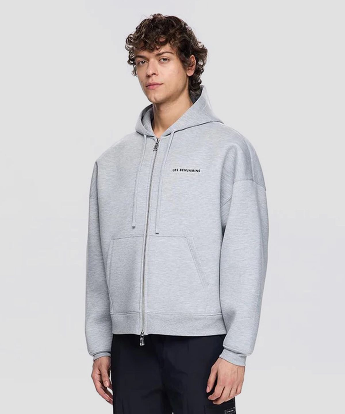 레 벤자민(LES BENJAMINS) (M) 지퍼 후드티 401 그레이 멜란지 ZIP HOODIES 401 GREY MENLANGE