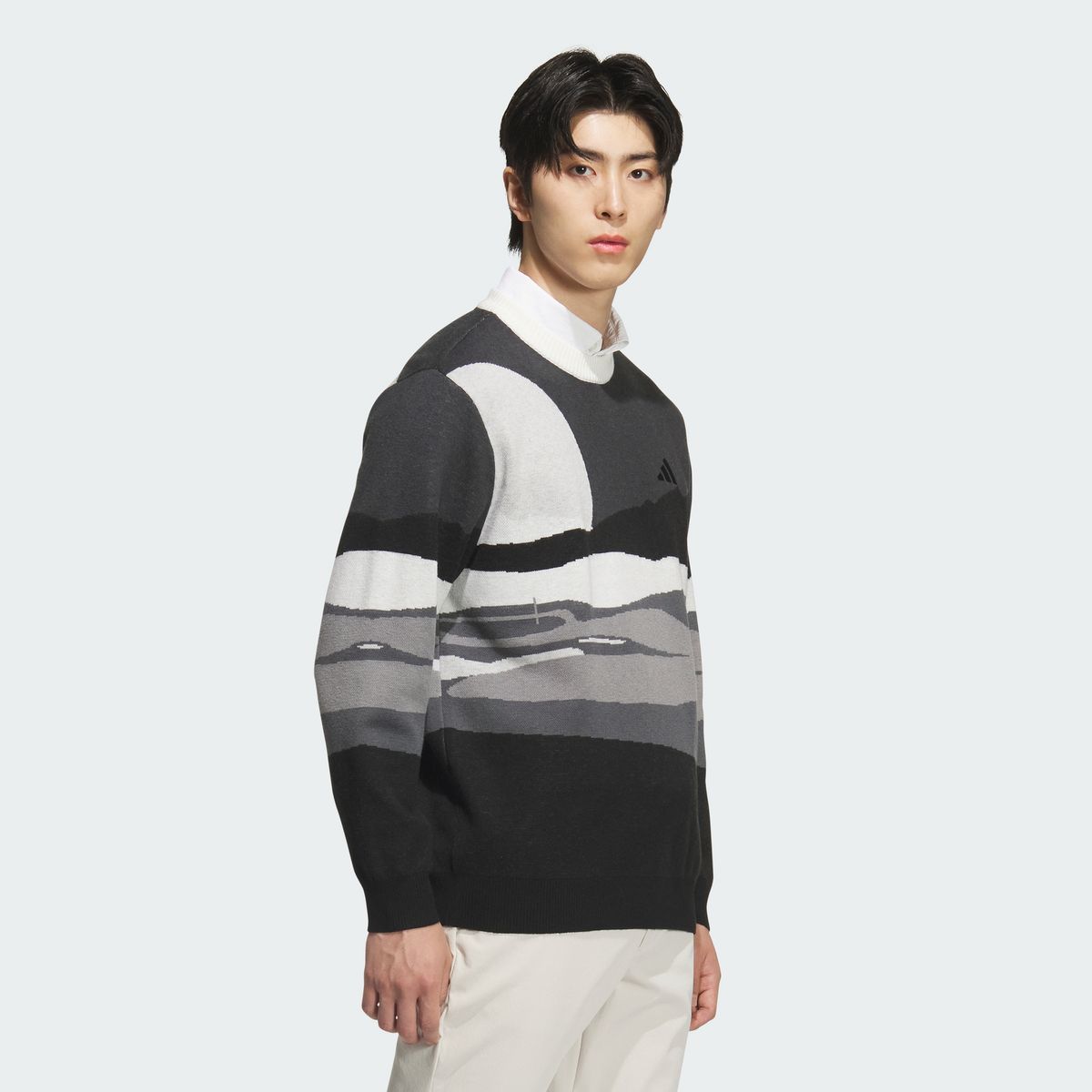아디다스 골프(ADIDAS GOLF) 남성용 그래픽 스웨터 롱 슬리브 JM2933