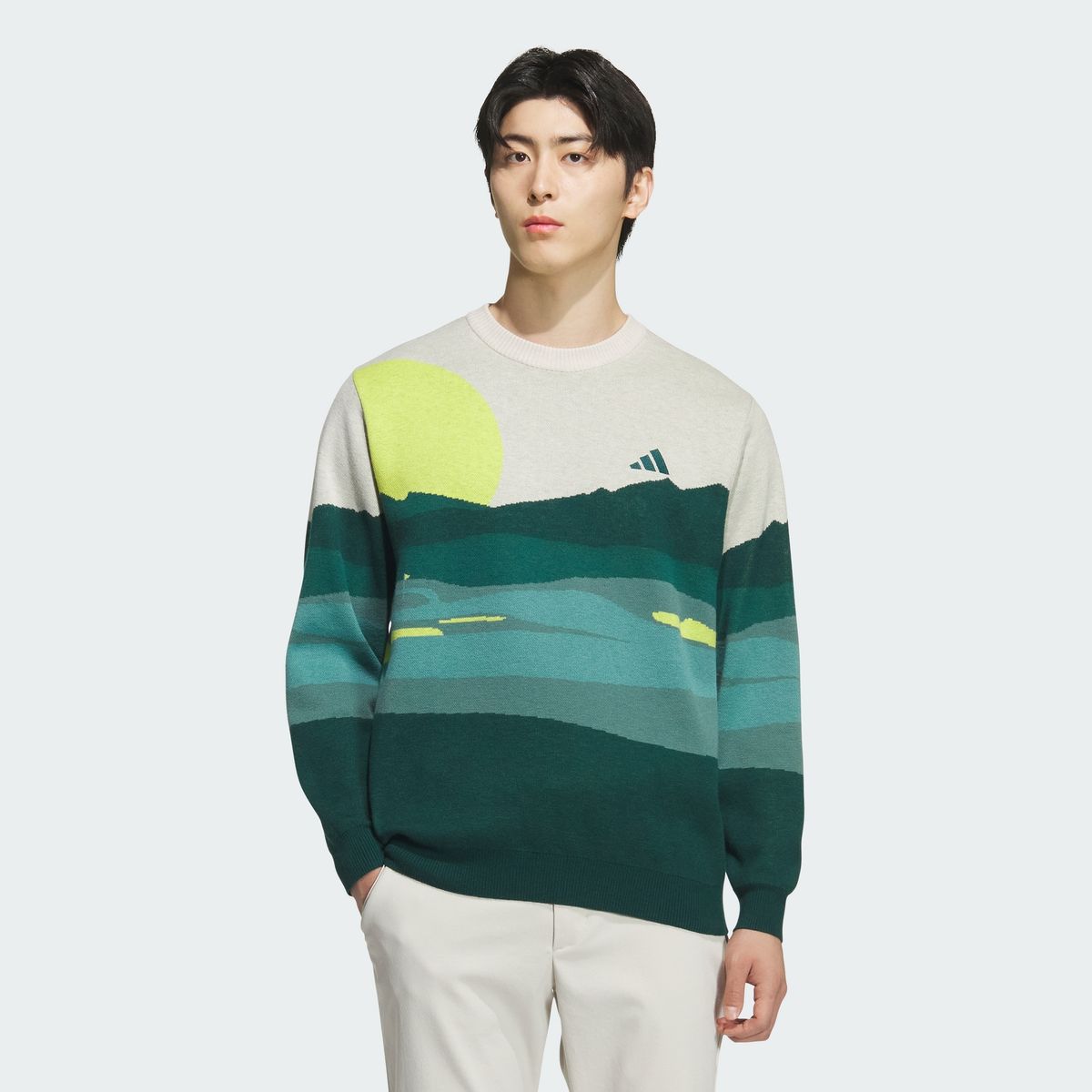아디다스 골프(ADIDAS GOLF) 남성용 그래픽 스웨터 롱 슬리브 JL7951
