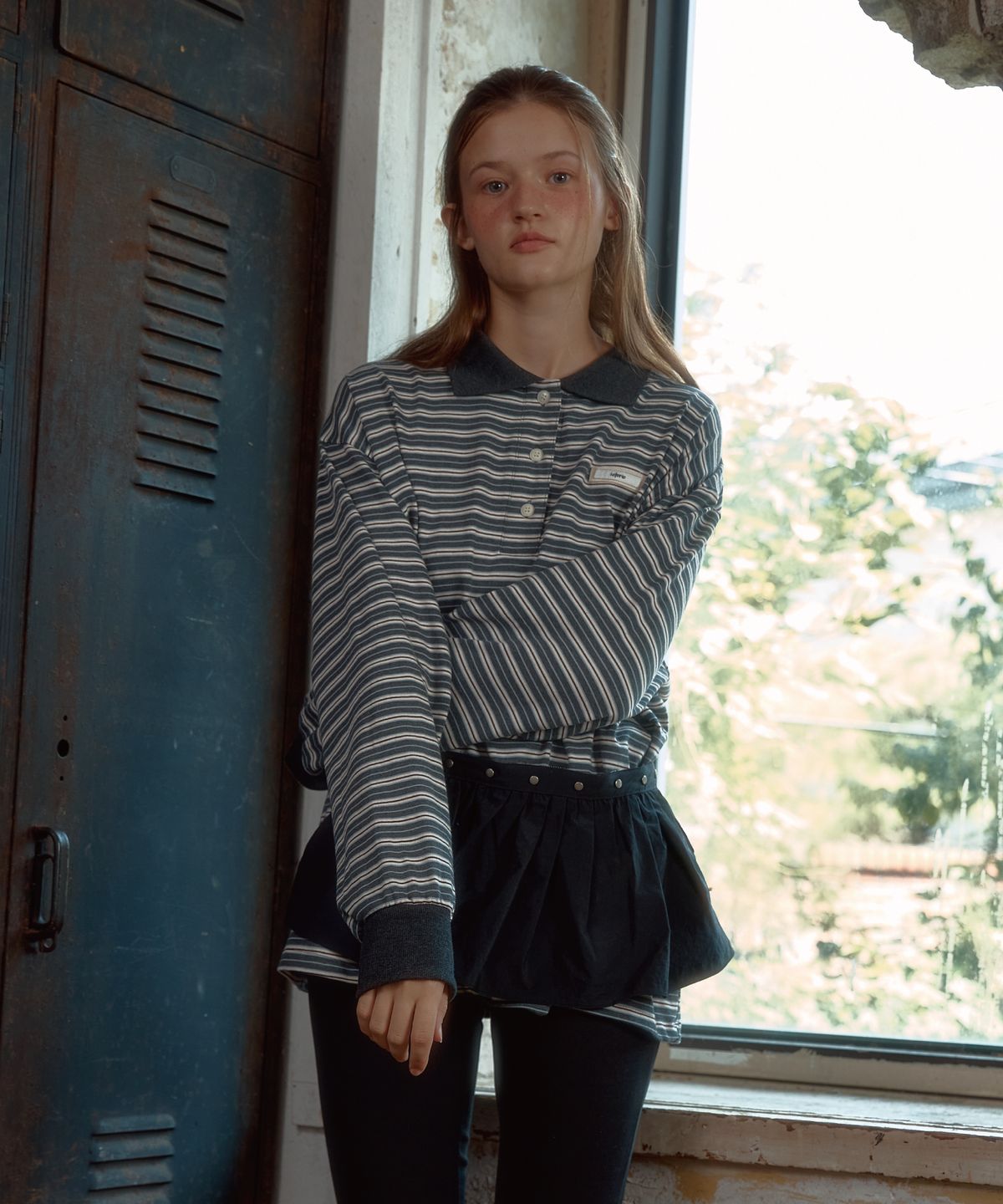 레터리(LETERIE) STUD PLEATS WRAP SKIRT_BLACK