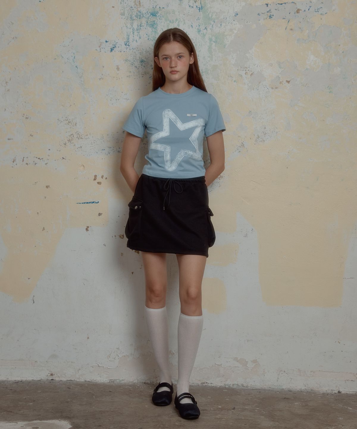 레터리(LETERIE) CARGO BANDING MINI SKIRT_BLACK