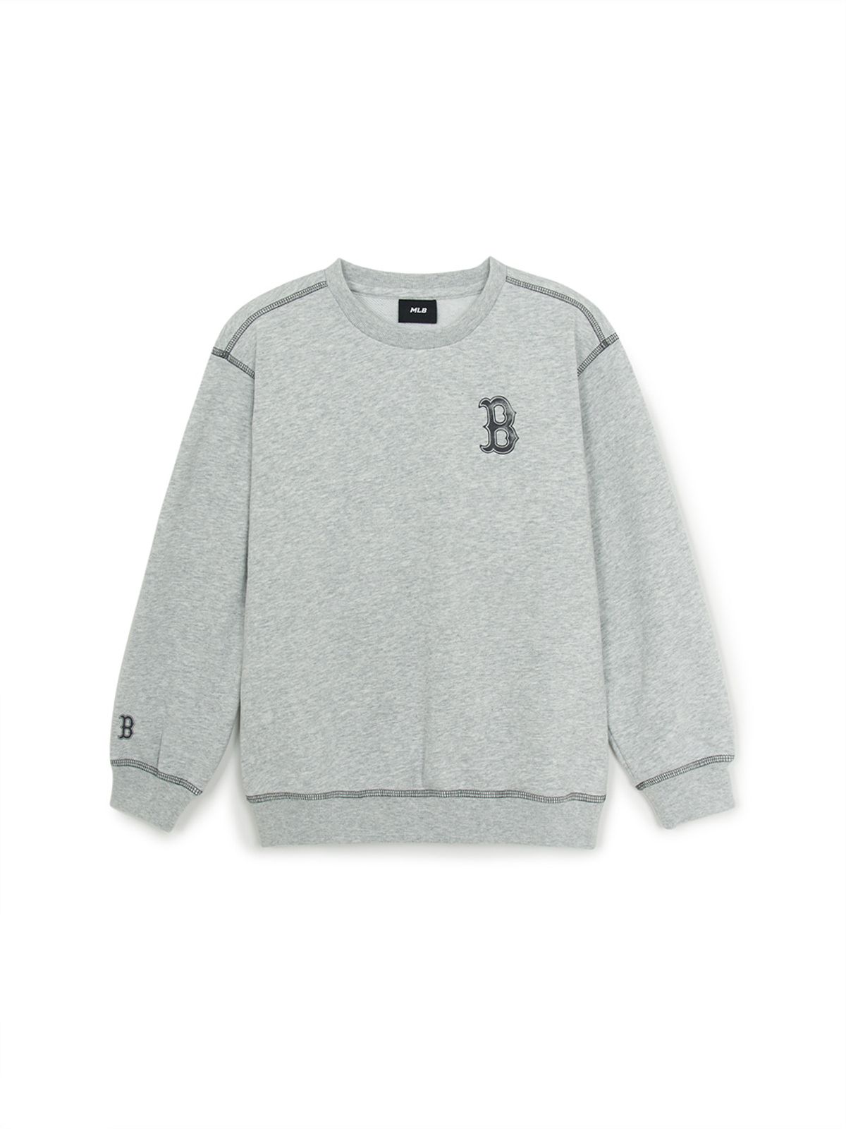 엠엘비 키즈(MLB KIDS) 스트릿 베이직 로고 아트웍 맨투맨 BOS (L.Melange Grey)