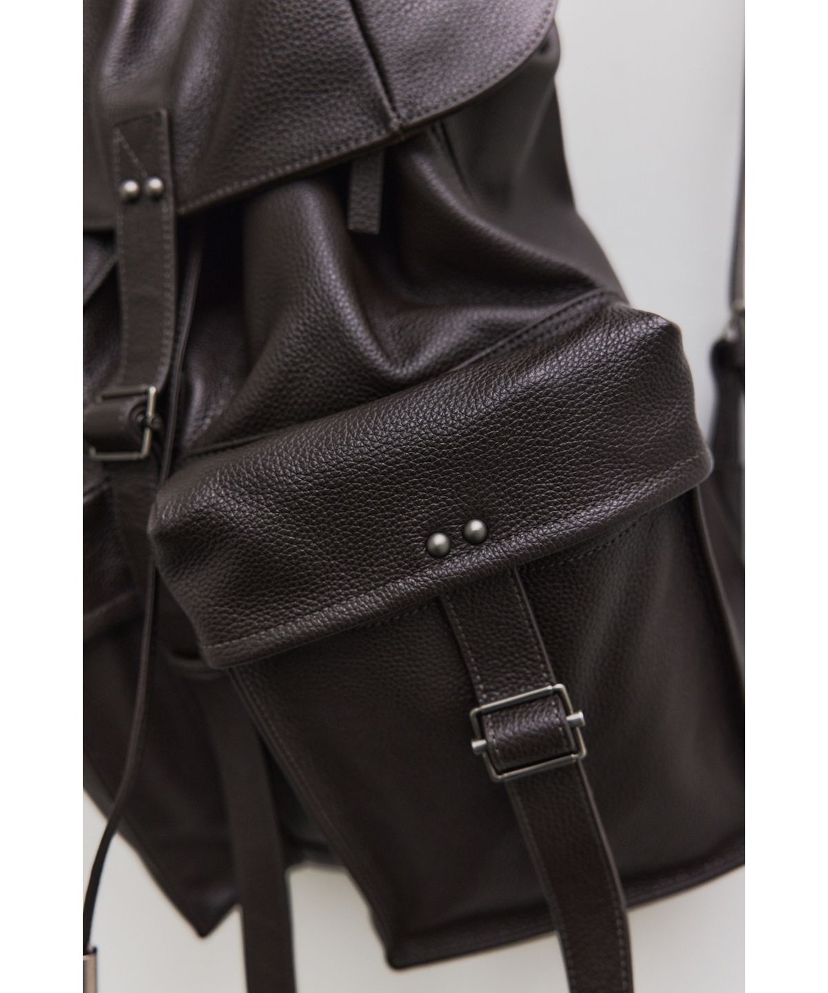 유스(YOUTH) Leather Ruck Sack - Brown
