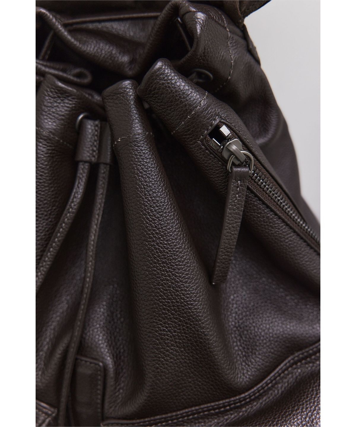 유스(YOUTH) Leather Ruck Sack - Brown