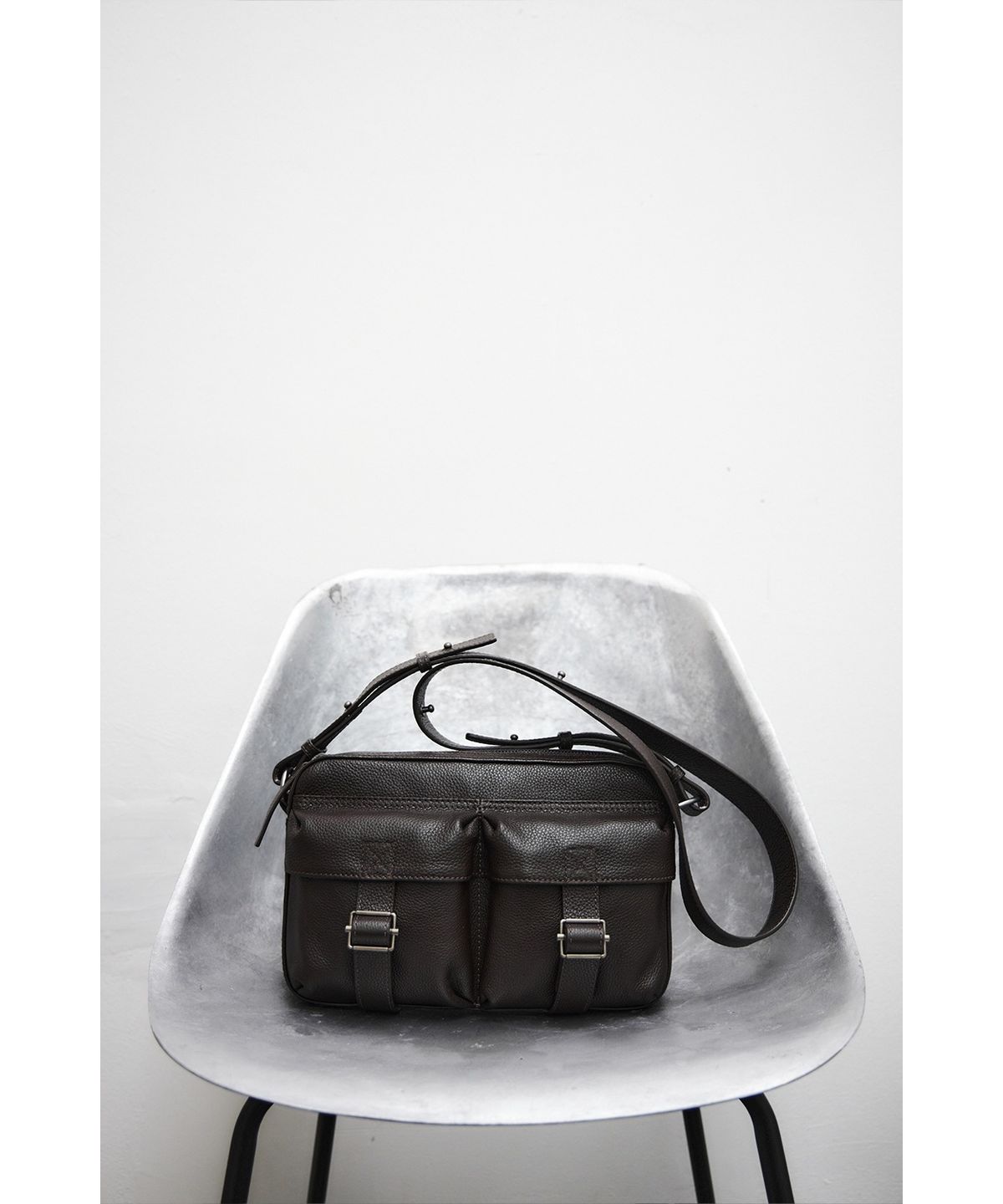 유스(YOUTH) Leather Camera Bag - Brown